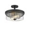 Z-Lite Bohin 2 Light Semi Flush Mount, Matte Black And Clear Seedy 464SF-MB - alternate 4